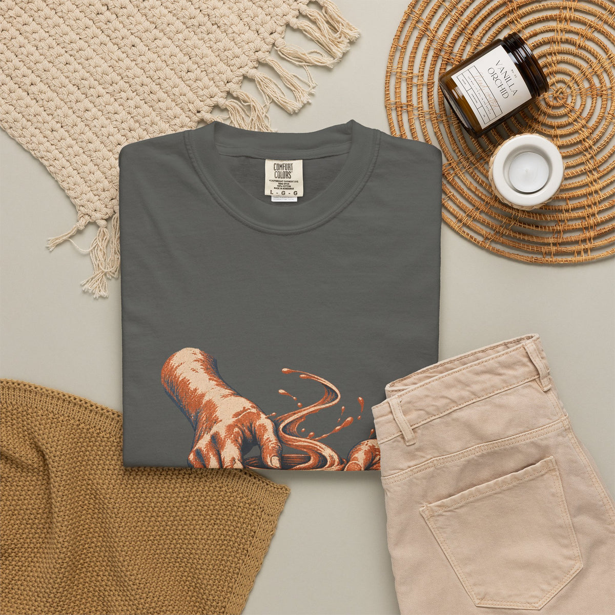 Pottery Wheel Hands Graphic T-Shirt | Comfort Colors 1717 Pepper Tee