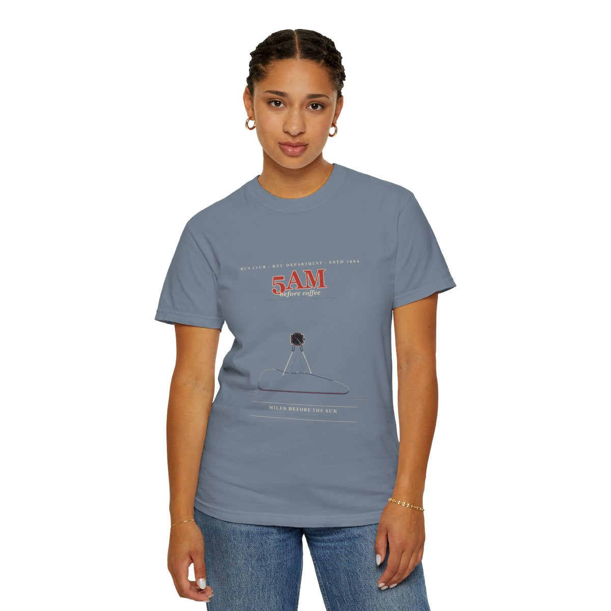 5AM Before Coffee Tee - Blue Jean