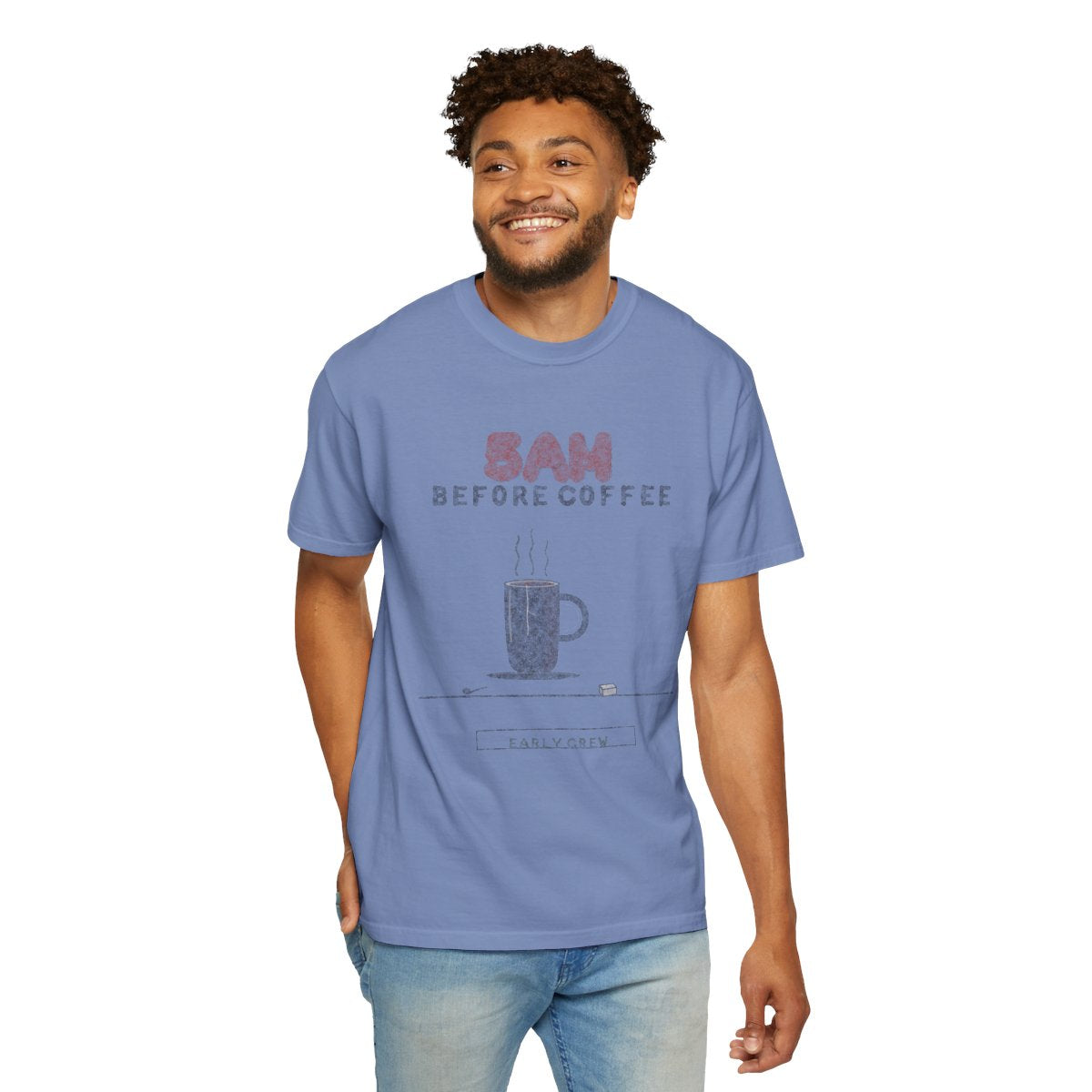 5AM Before Coffee Tee - Washed Denim