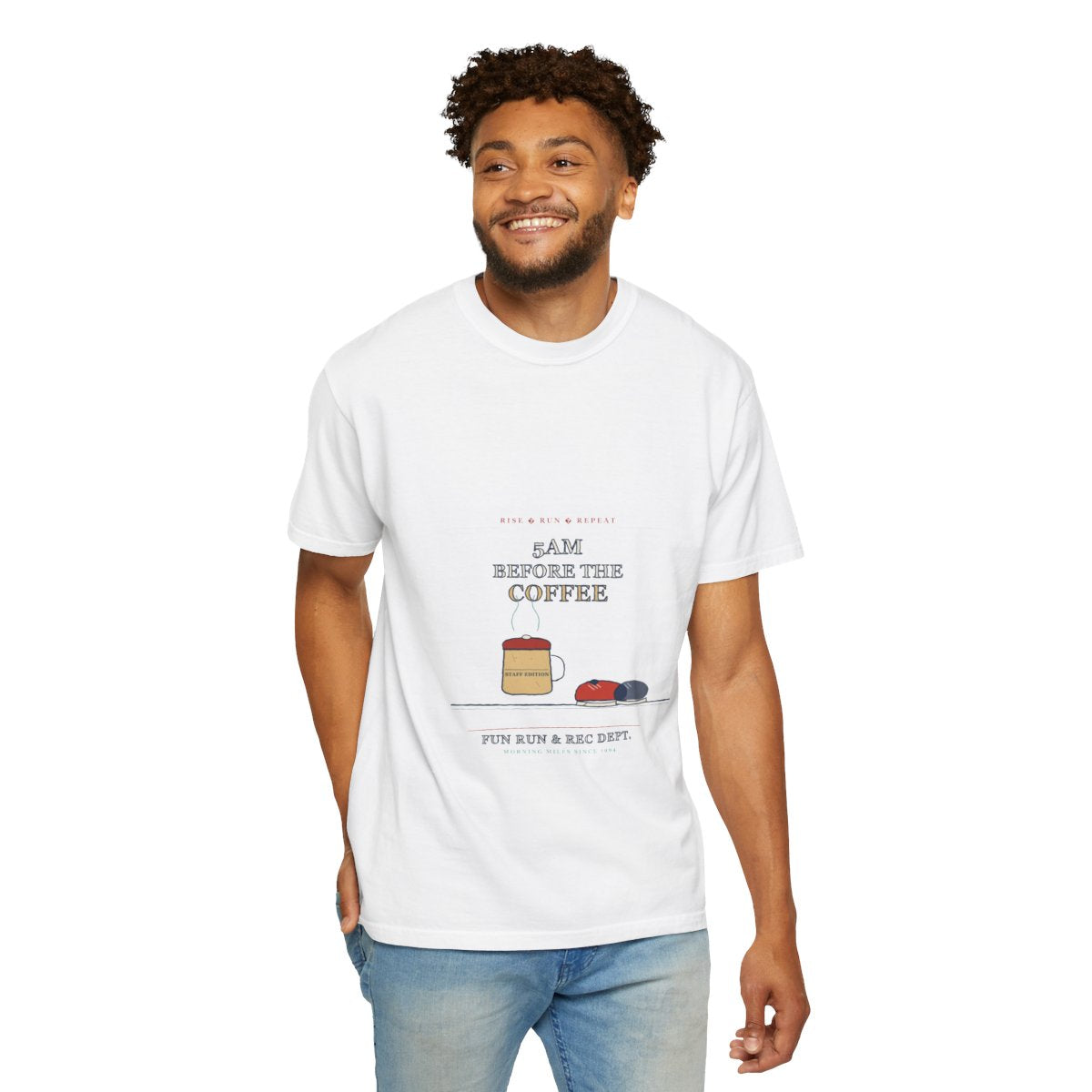 5AM Before The Coffee Tee - White
