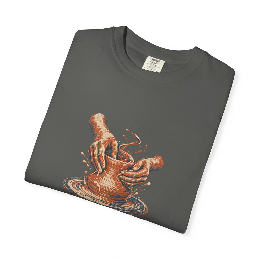 Pottery Wheel Hands Graphic T-Shirt | Comfort Colors 1717 Pepper Tee