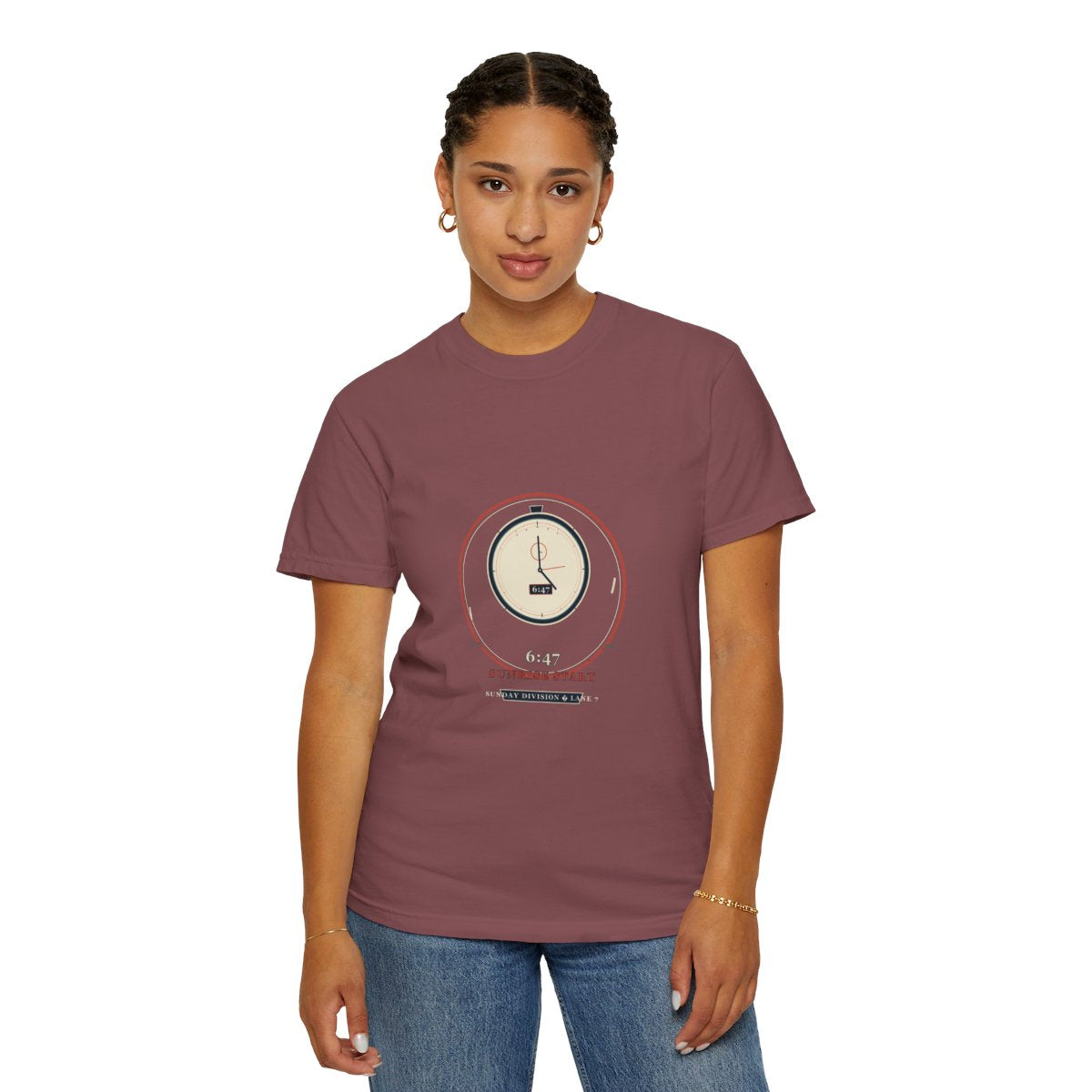 6:47 Sunrise Start Tee - Brick