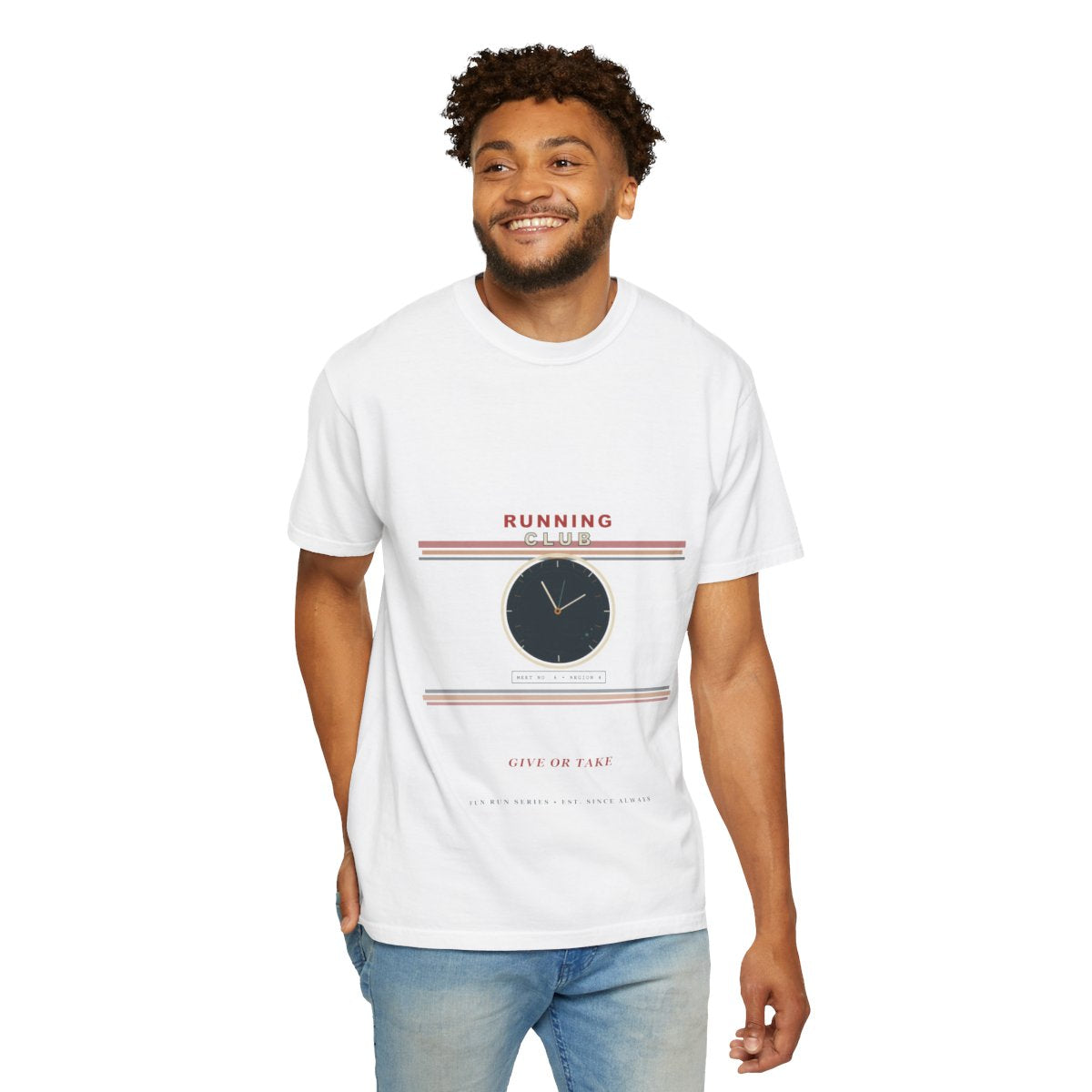 6:52 Pace, Give or Take Tee - White