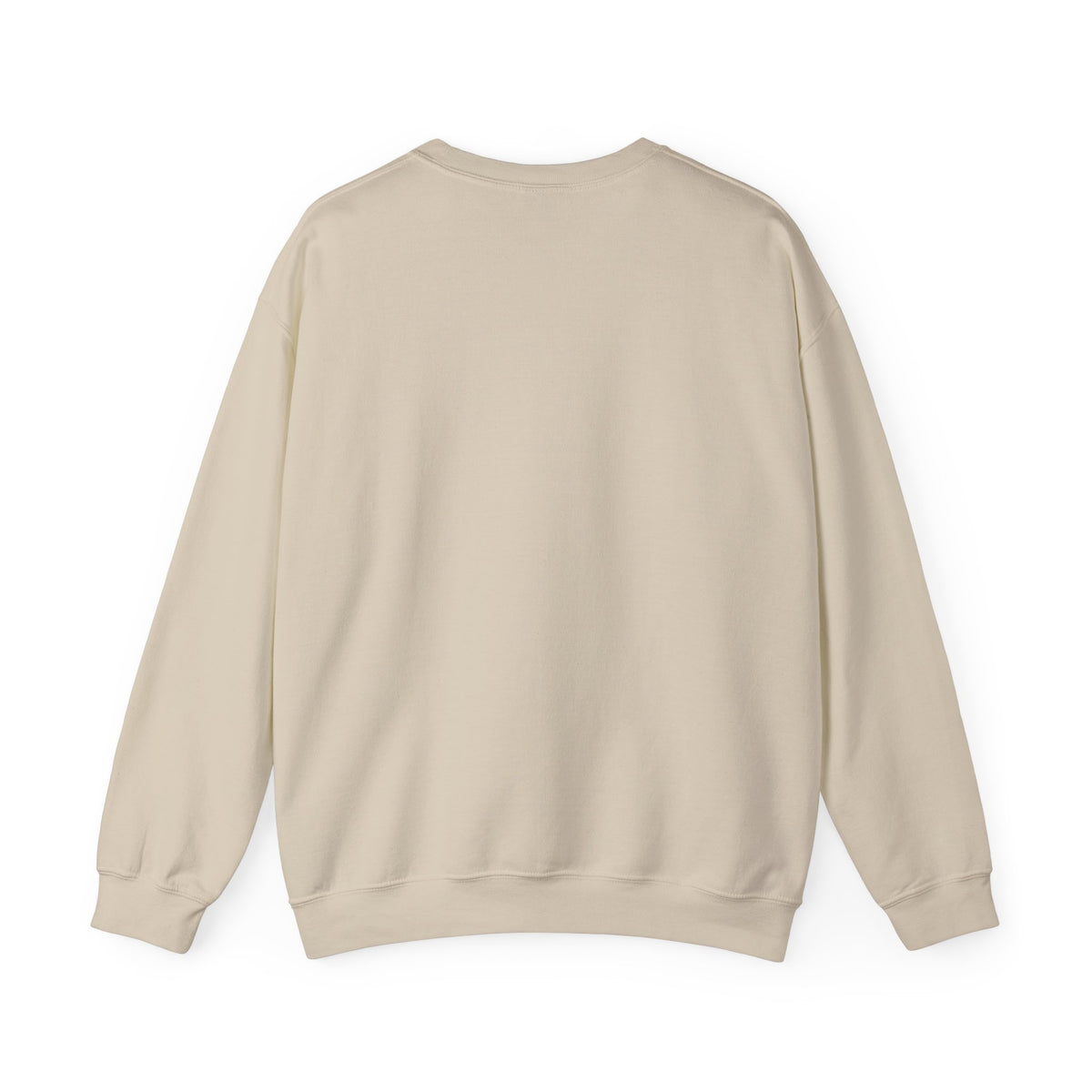 Dog and Cat Under One Umbrella Graphic Crewneck Sweatshirt | Gildan Sand