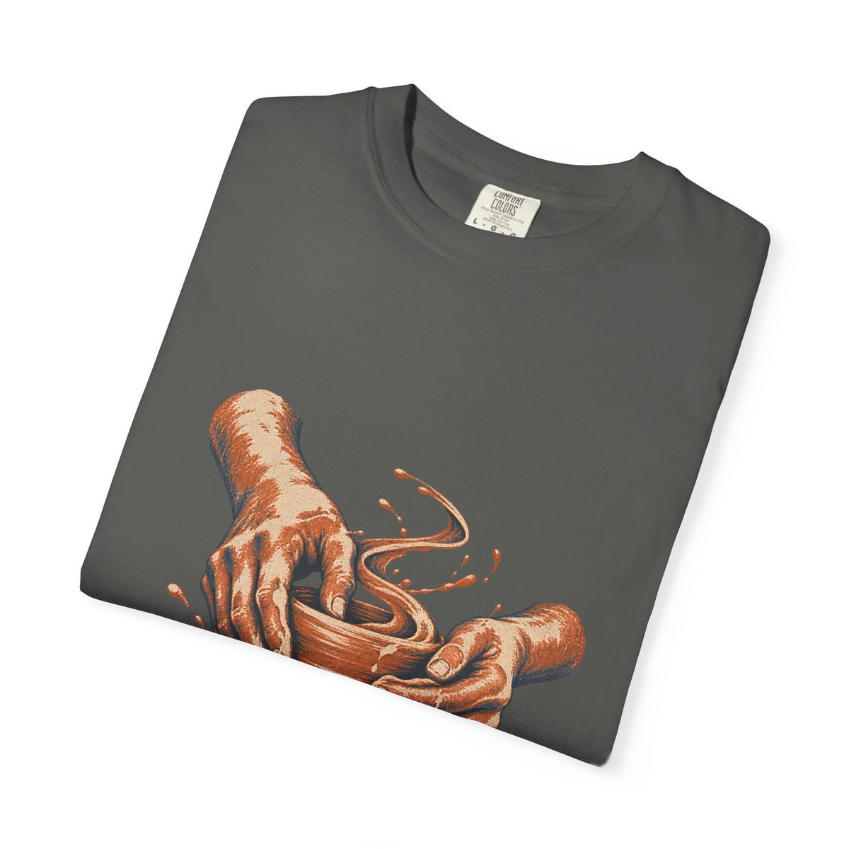 Pottery Wheel Hands Graphic T-Shirt | Comfort Colors 1717 Pepper Tee