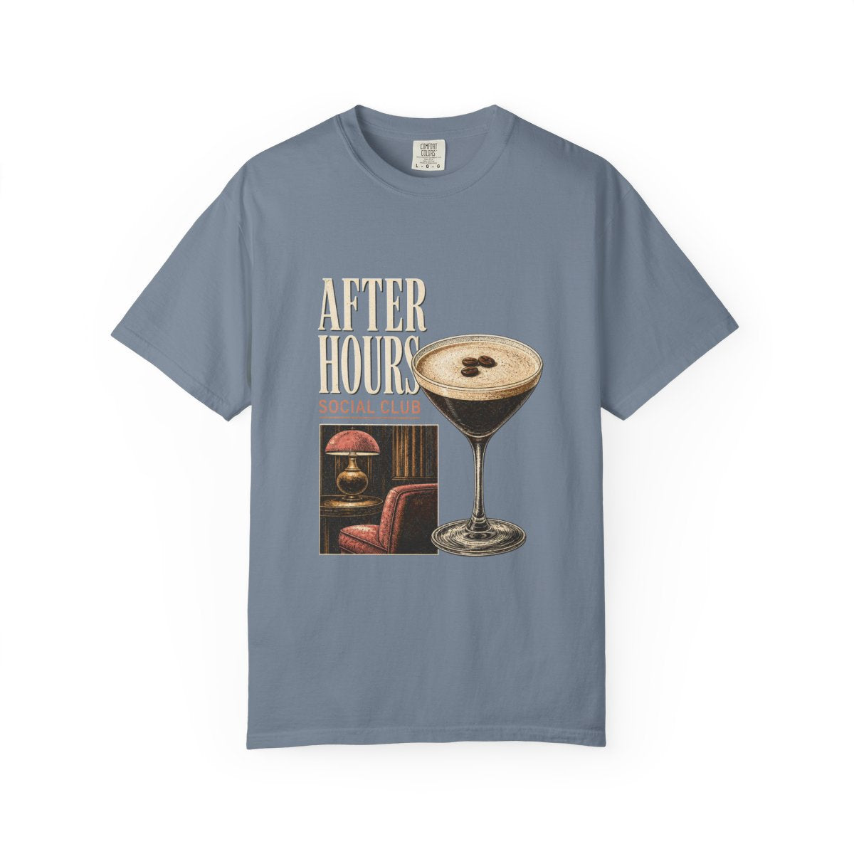 After Hours Social Club Tee in Blue Jean