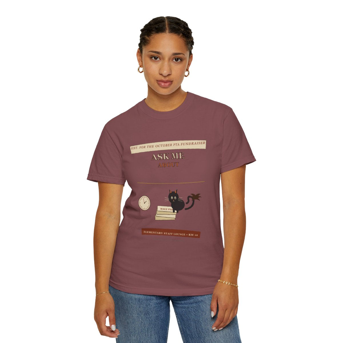 Ask Me About Hall Duty Tee - Brick
