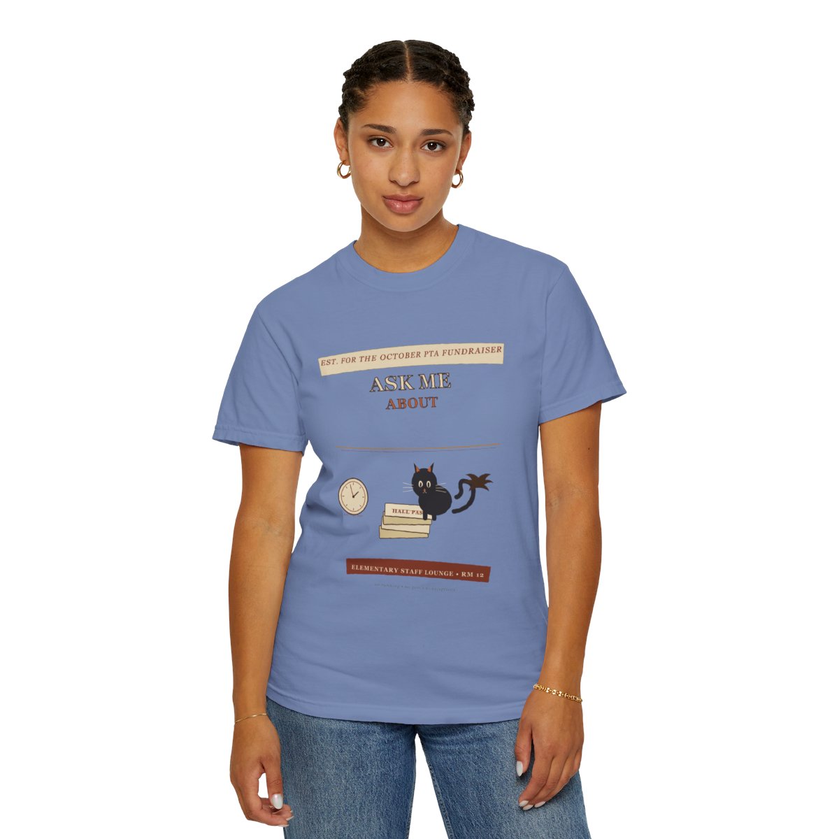 Ask Me About Hall Duty Tee - Washed Denim