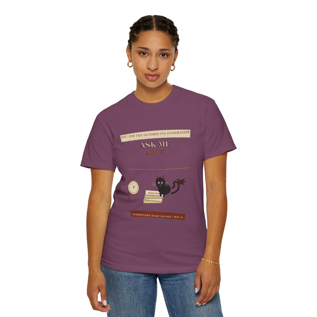 Ask Me About Hall Duty Tee - Berry