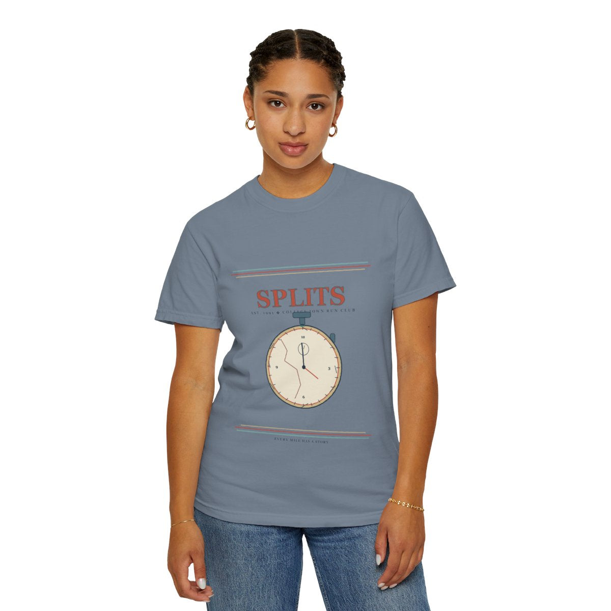 Ask Me About Splits Tee - Blue Jean