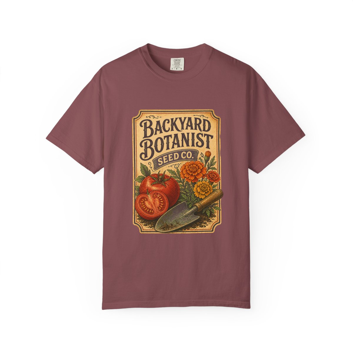 Backyard Botanist Seed Co Tee in Brick