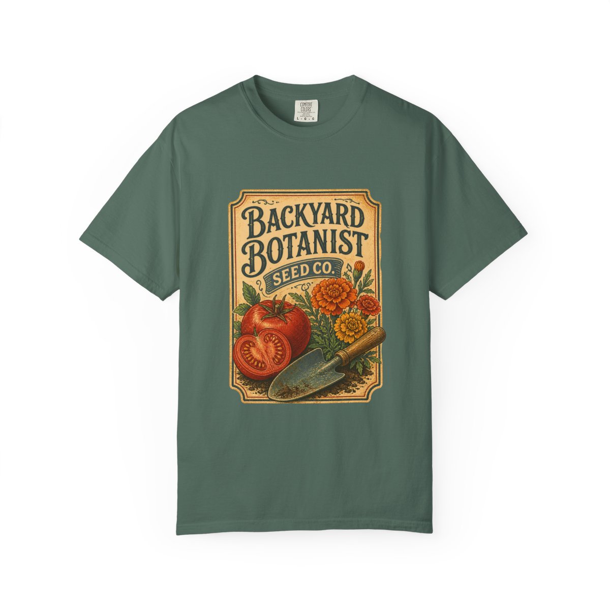 Backyard Botanist Seed Co Tee in Blue Spruce