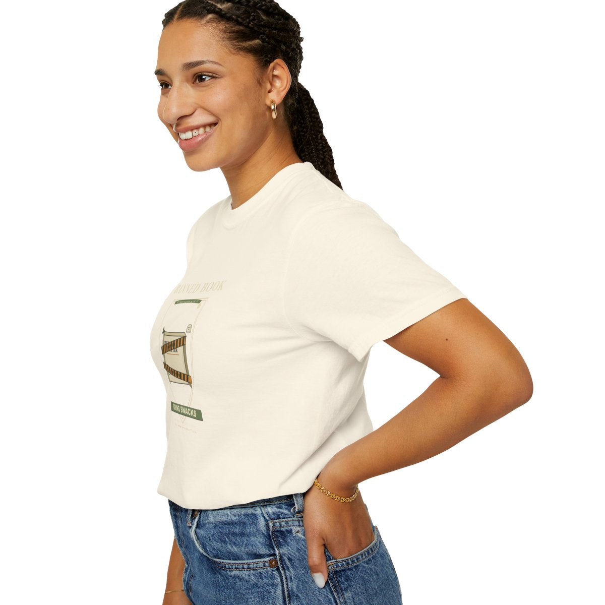 Banned Book, Bring Snacks Tee - Ivory