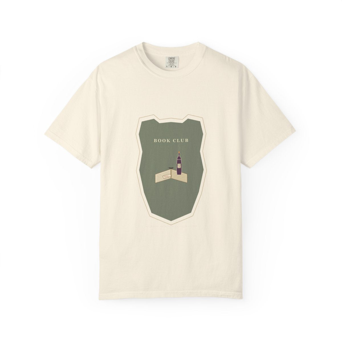 Bring Wine, Not Answers Tee flat front in Ivory