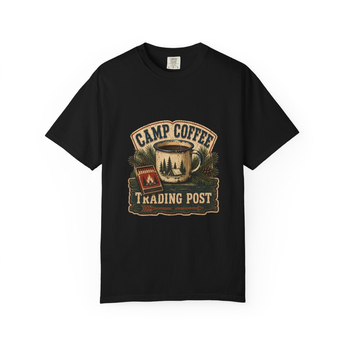 Camp Coffee Trading Post Tee in Black