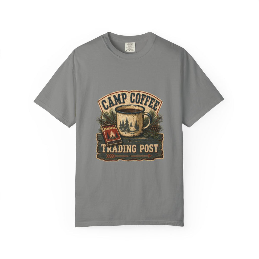 Camp Coffee Trading Post Tee in Granite