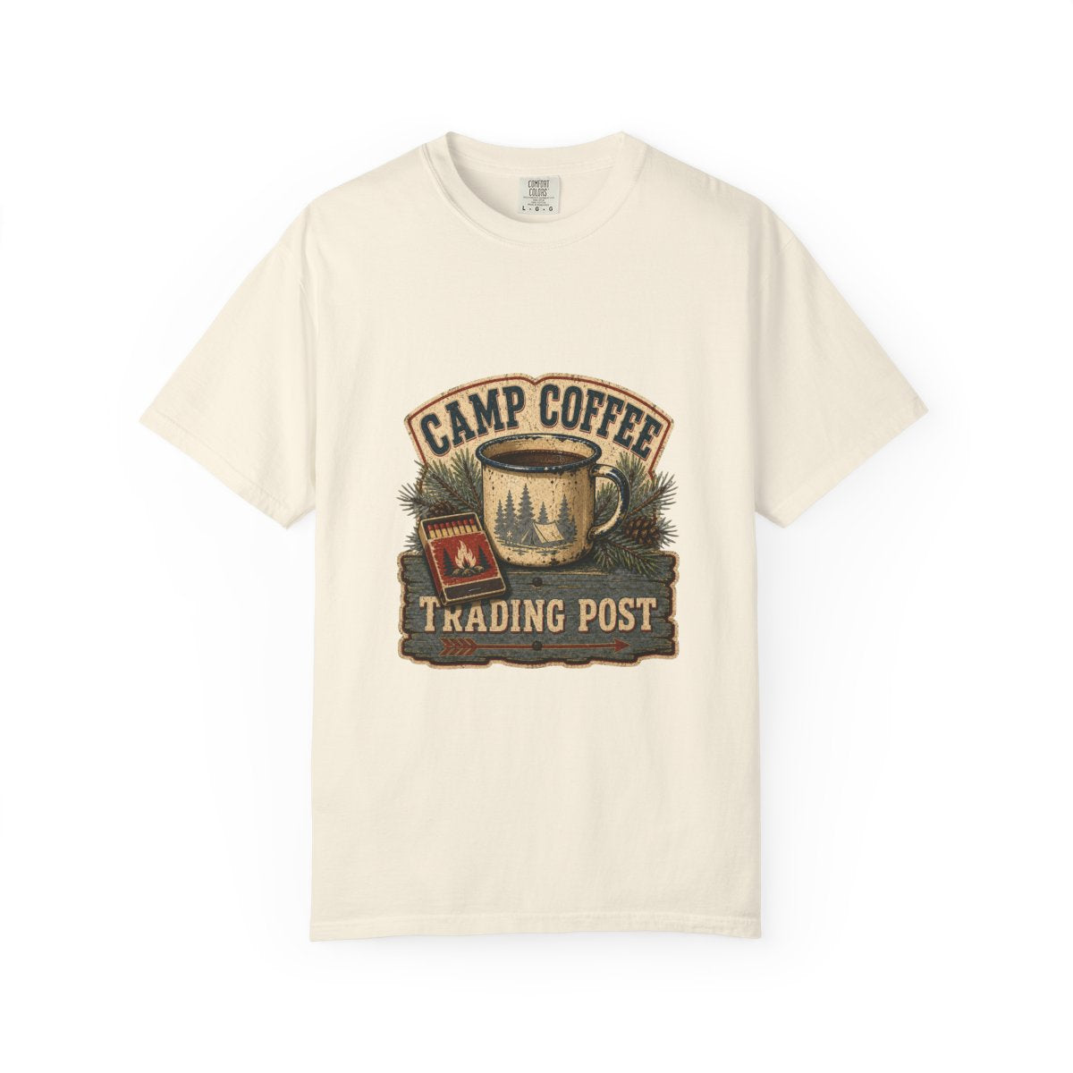 Camp Coffee Trading Post Tee in Ivory