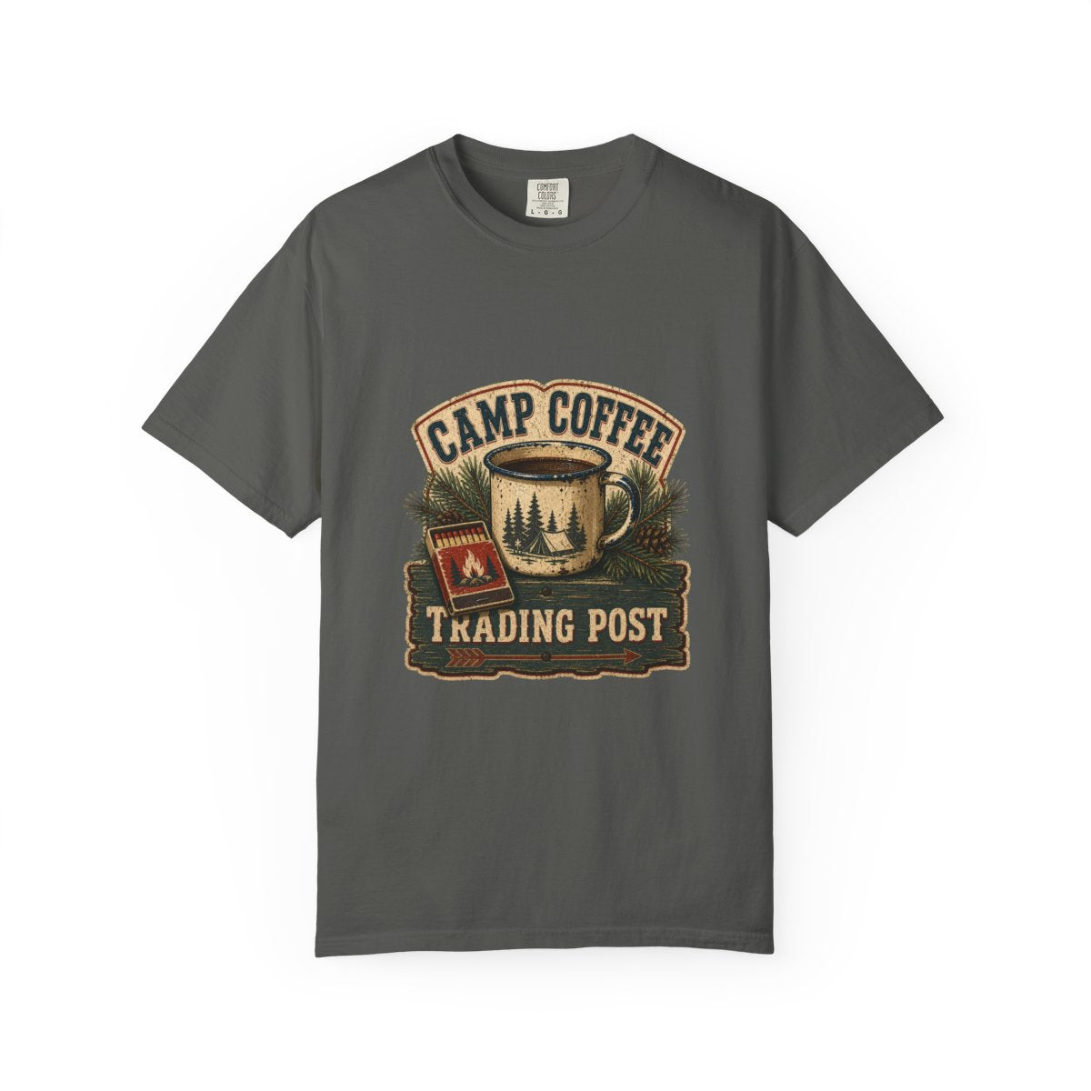 Camp Coffee Trading Post Tee in Pepper