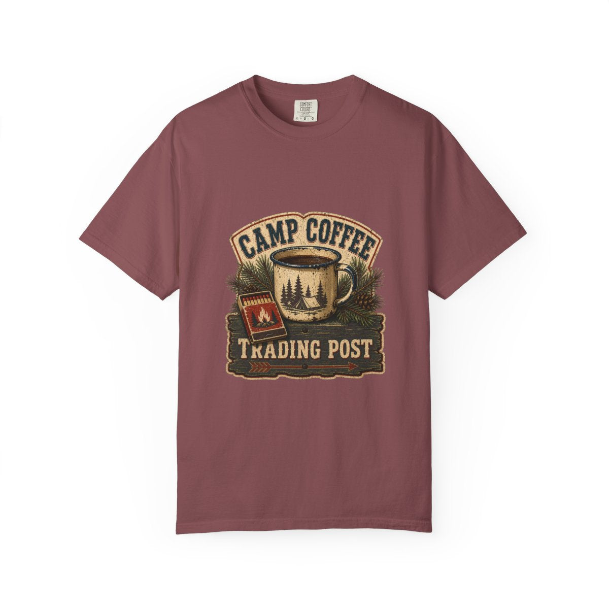 Camp Coffee Trading Post Tee in Brick