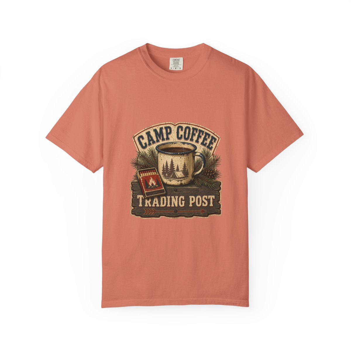Camp Coffee Trading Post Tee in Terracotta