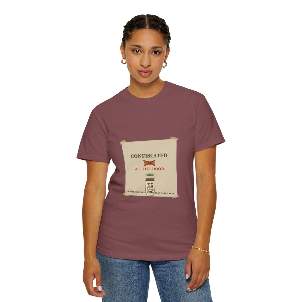 Candy Confiscated At The Door Tee - Brick