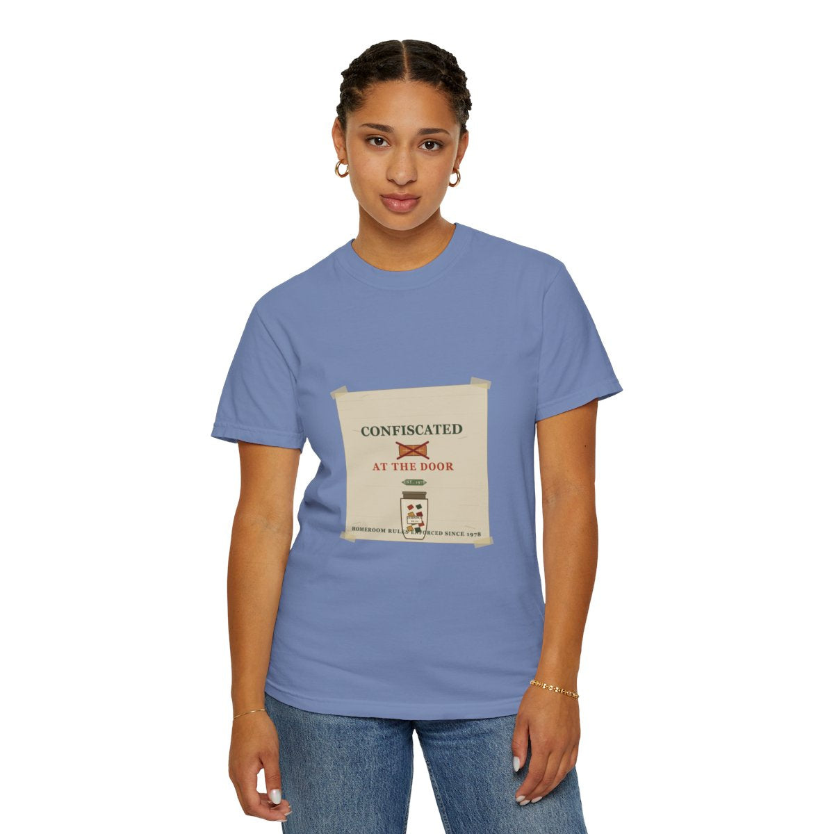 Candy Confiscated At The Door Tee - Washed Denim