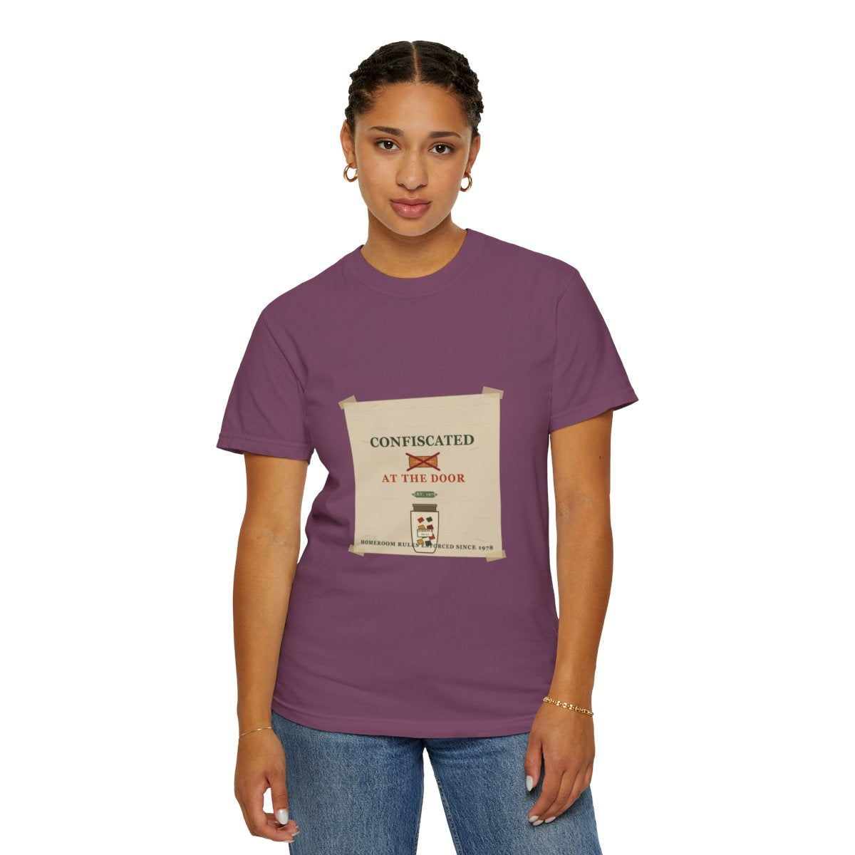 Candy Confiscated At The Door Tee - Berry
