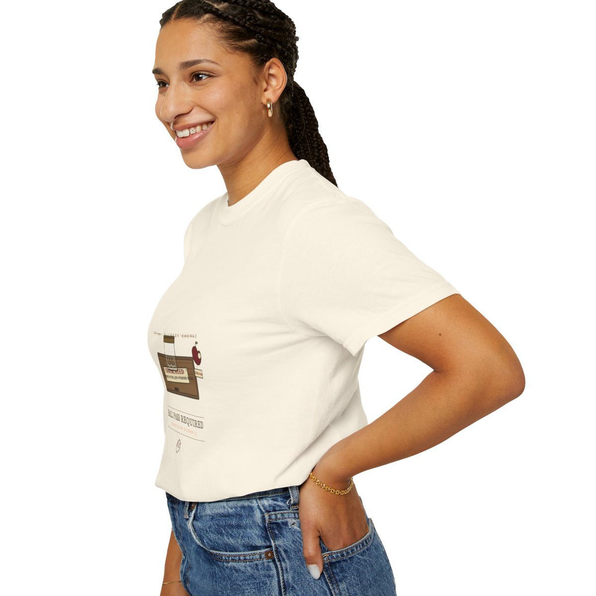 Candy Corn Confiscated Here Tee - Ivory