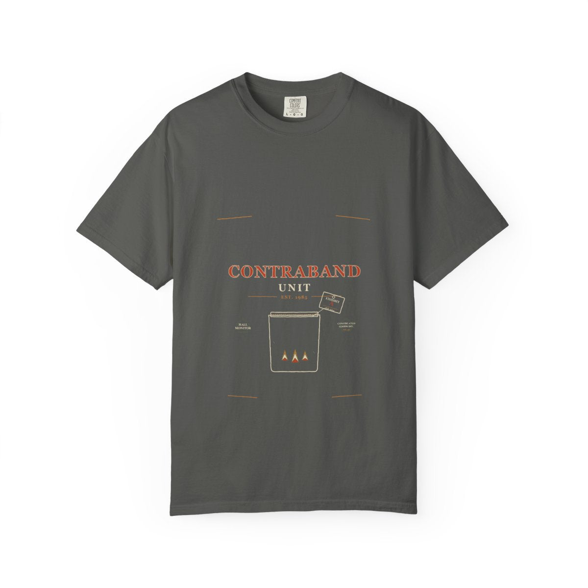 Candy Corn Contraband Unit Tee flat front in Pepper