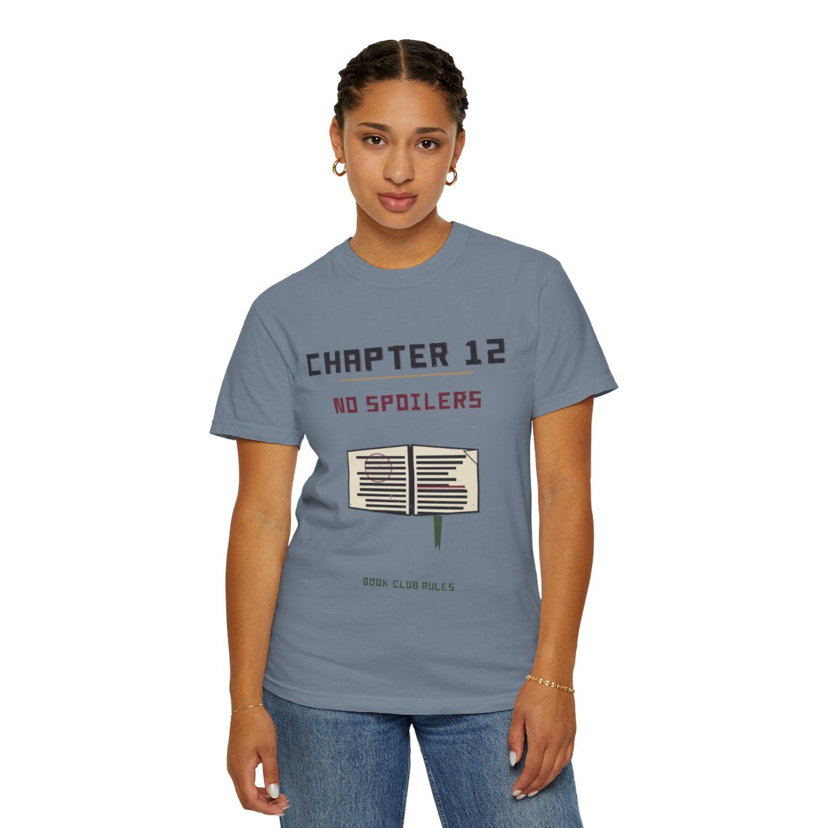 Chapter 12, No Spoilers Tee - Blue Jean