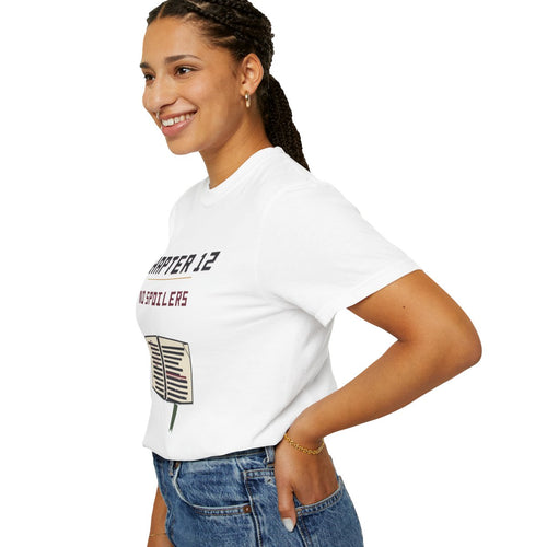 Chapter 12, No Spoilers Tee - White