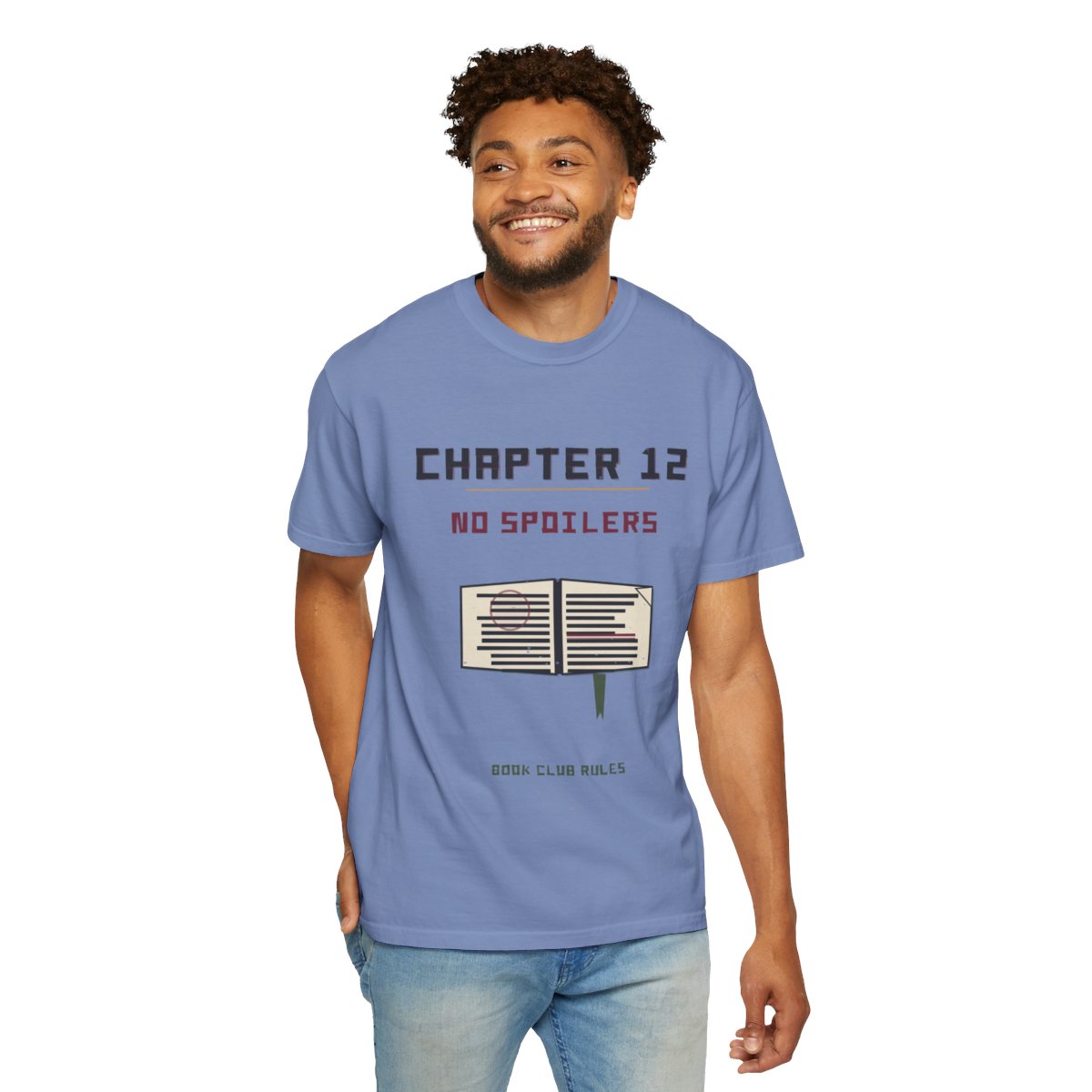 Chapter 12, No Spoilers Tee - Washed Denim