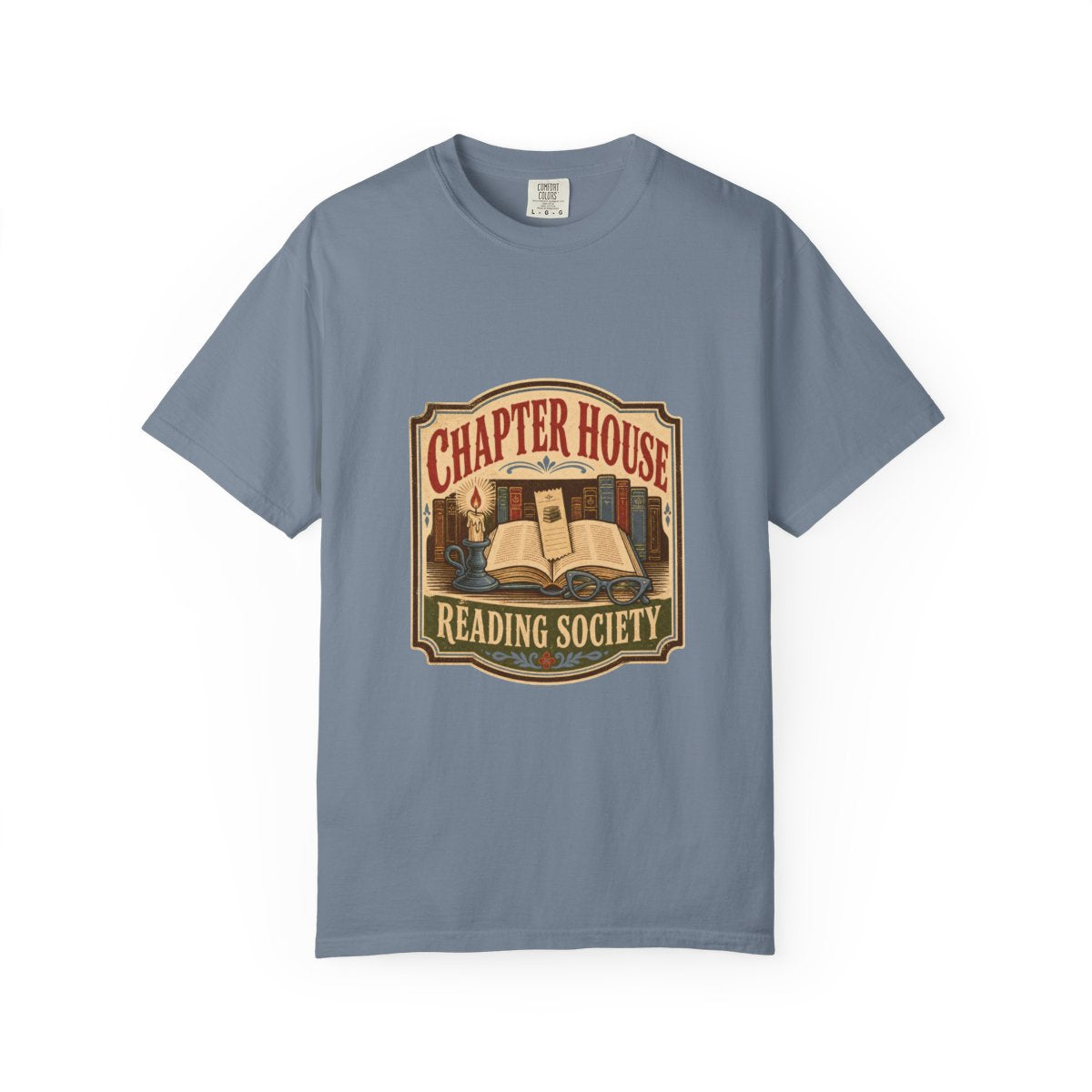 Chapter House Reading Society Tee in Blue Jean