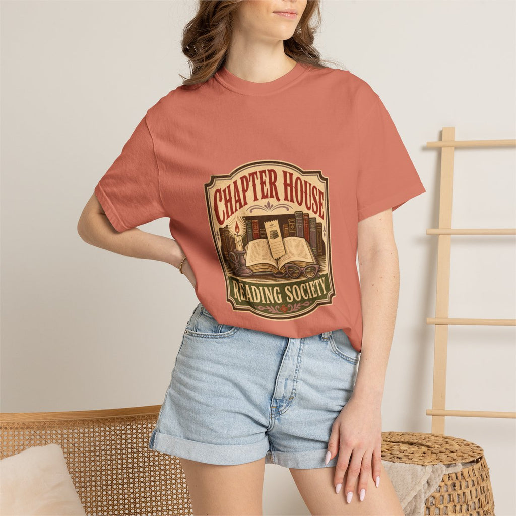 Chapter House Reading Society Tee lifestyle mockup