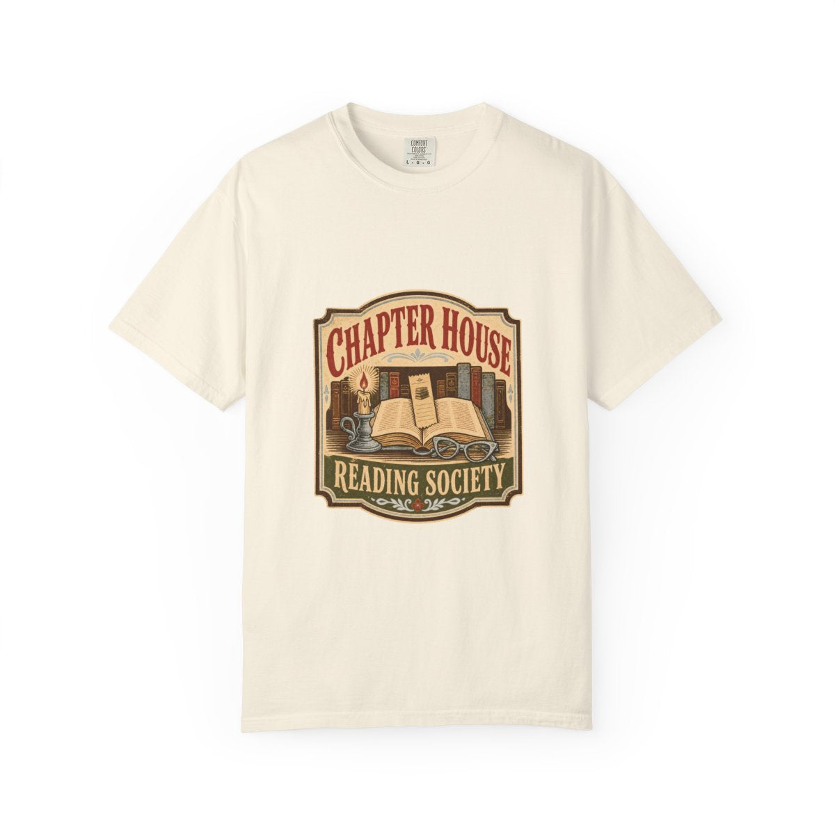 Chapter House Reading Society Tee in Ivory