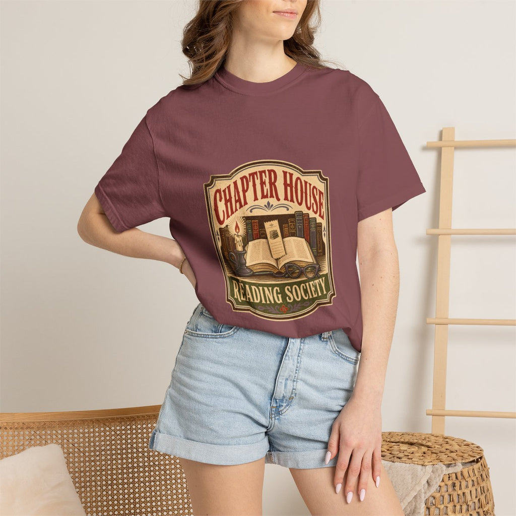 Chapter House Reading Society Tee lifestyle mockup