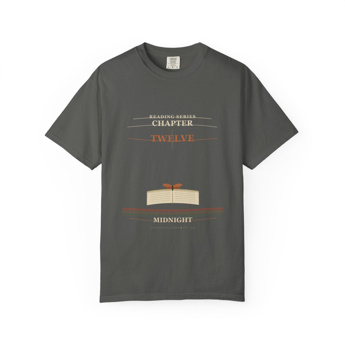Chapter Twelve, Midnight Tee flat front in Pepper