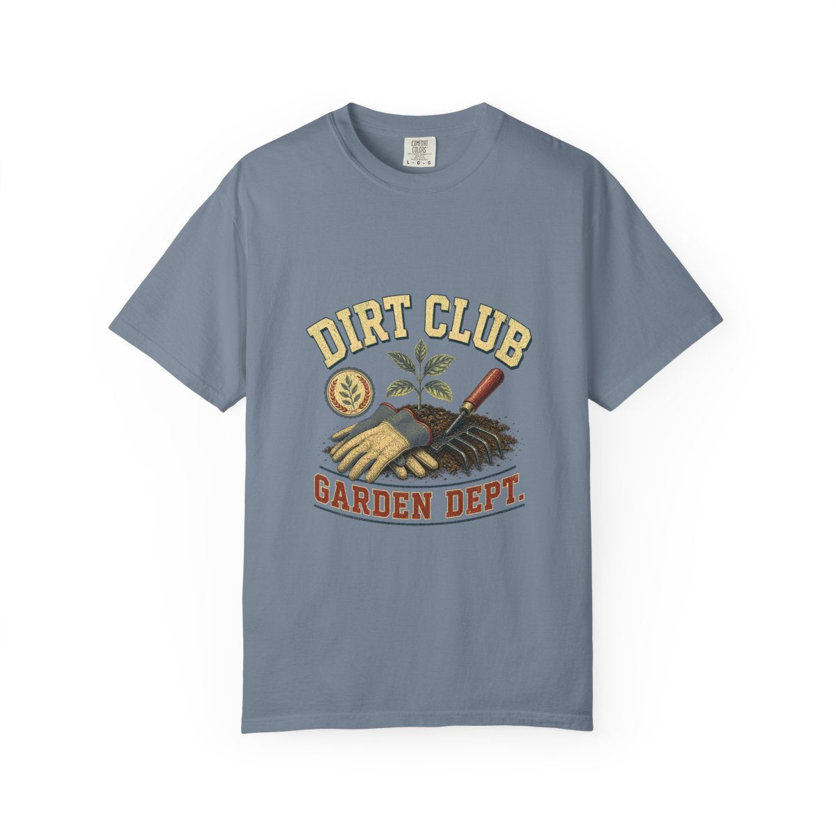 Dirt Club Garden Dept Tee in Blue Jean