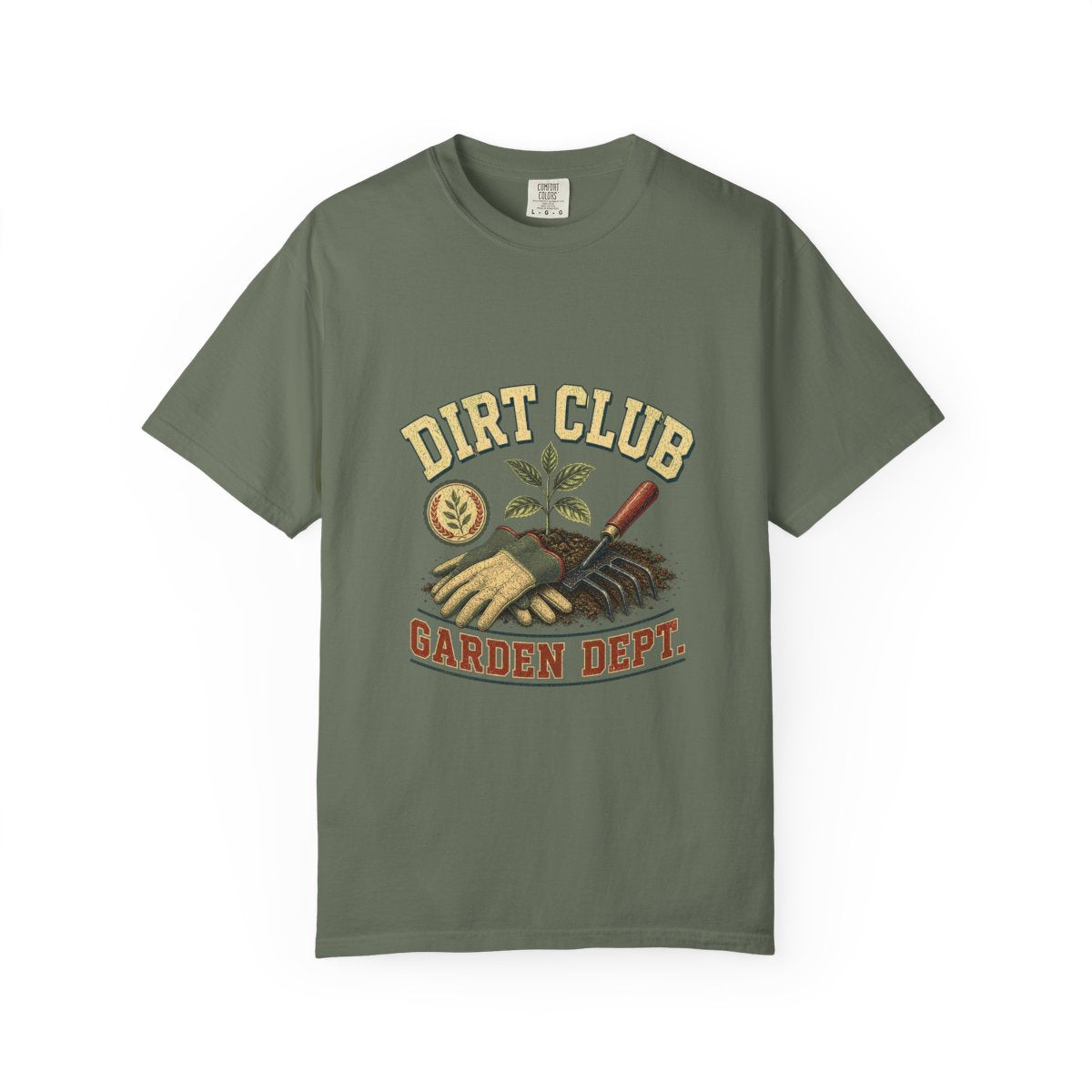 Dirt Club Garden Dept Tee in Moss