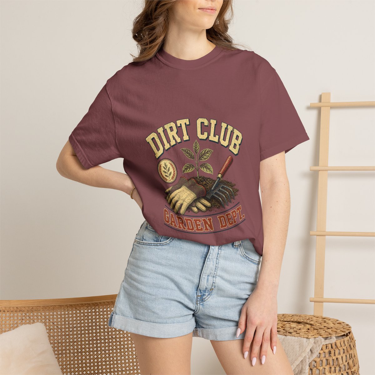 Dirt Club Garden Dept Tee lifestyle mockup