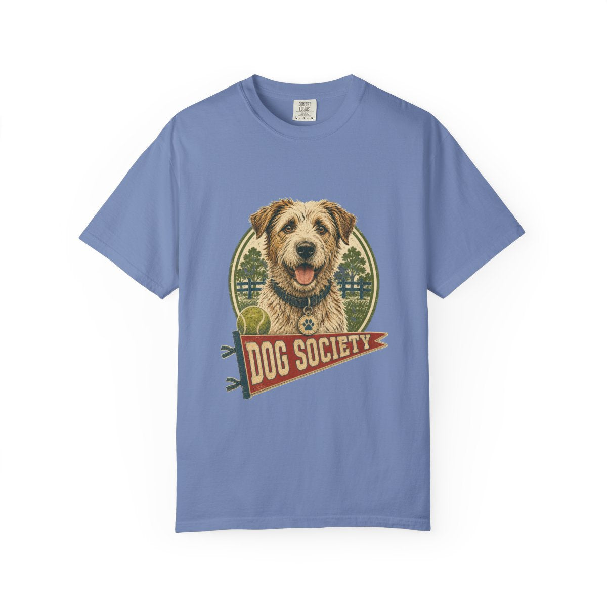 Dog Appreciation Society Tee in Washed Denim