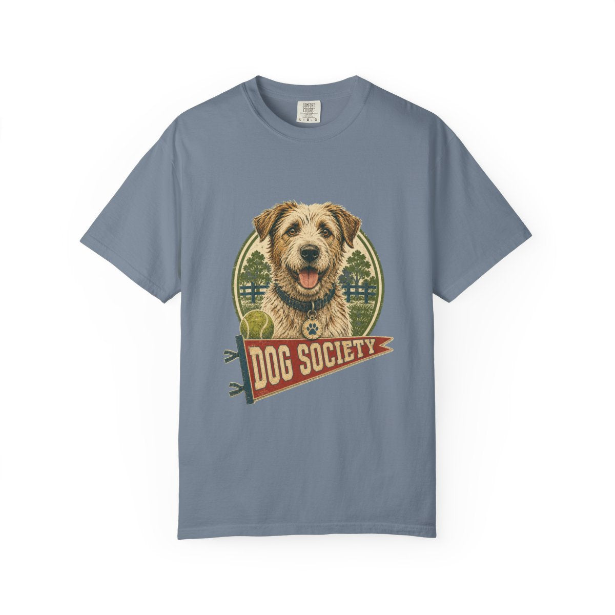 Dog Appreciation Society Tee in Blue Jean