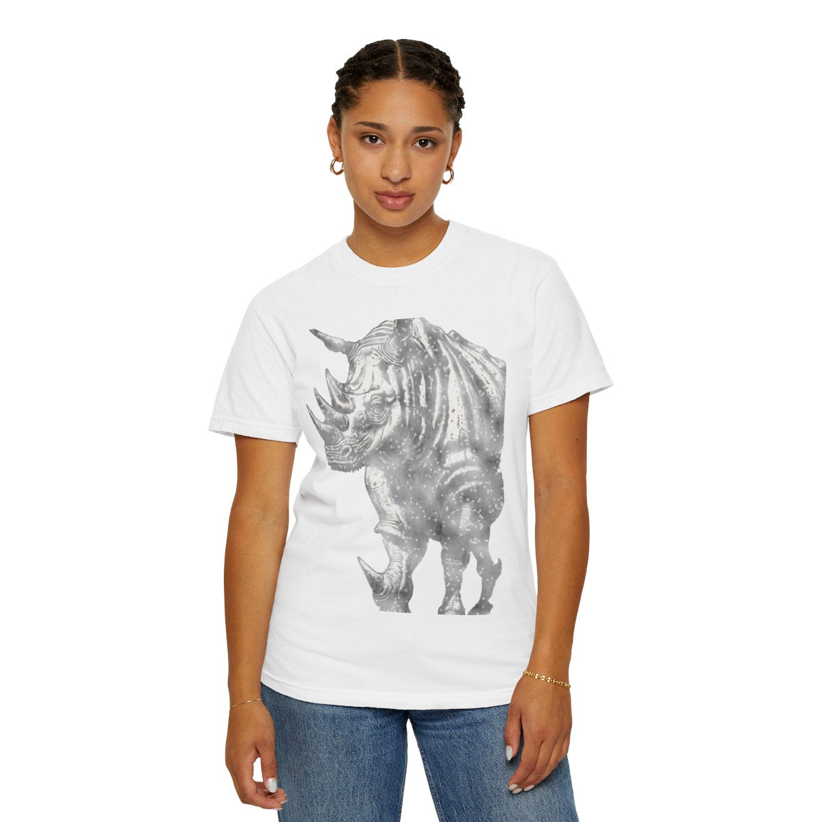 Dürer's Rhinoceros, 1515 Tee - White