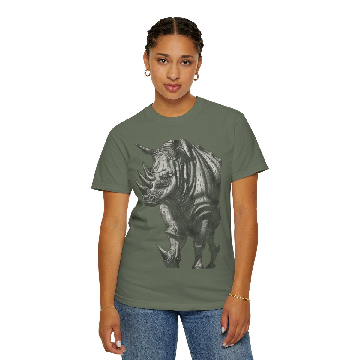 Dürer's Rhinoceros, 1515 Tee - Moss