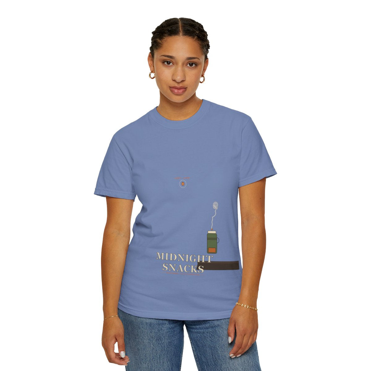 Faculty Room, Midnight Snacks Tee - Washed Denim