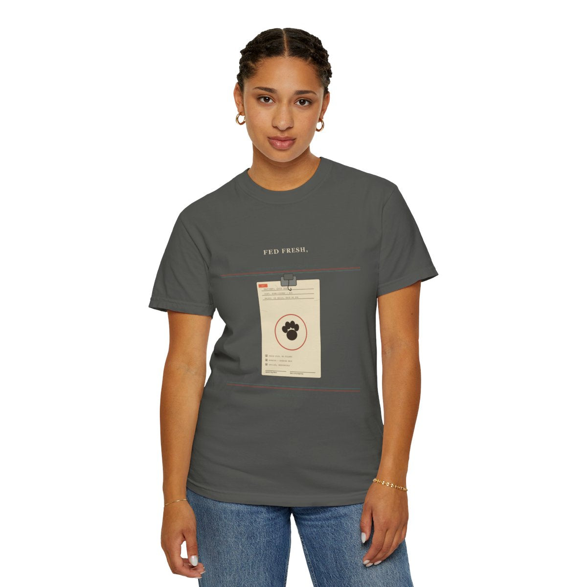 Fed Fresh, Walked Twice Daily Tee - Pepper