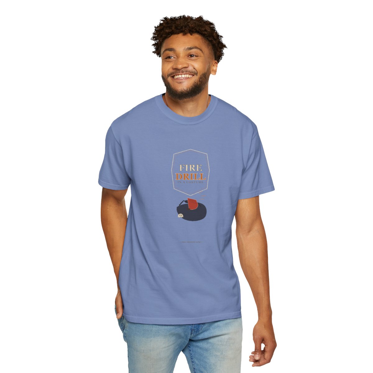 Fire Drill In A Costume Tee - Washed Denim