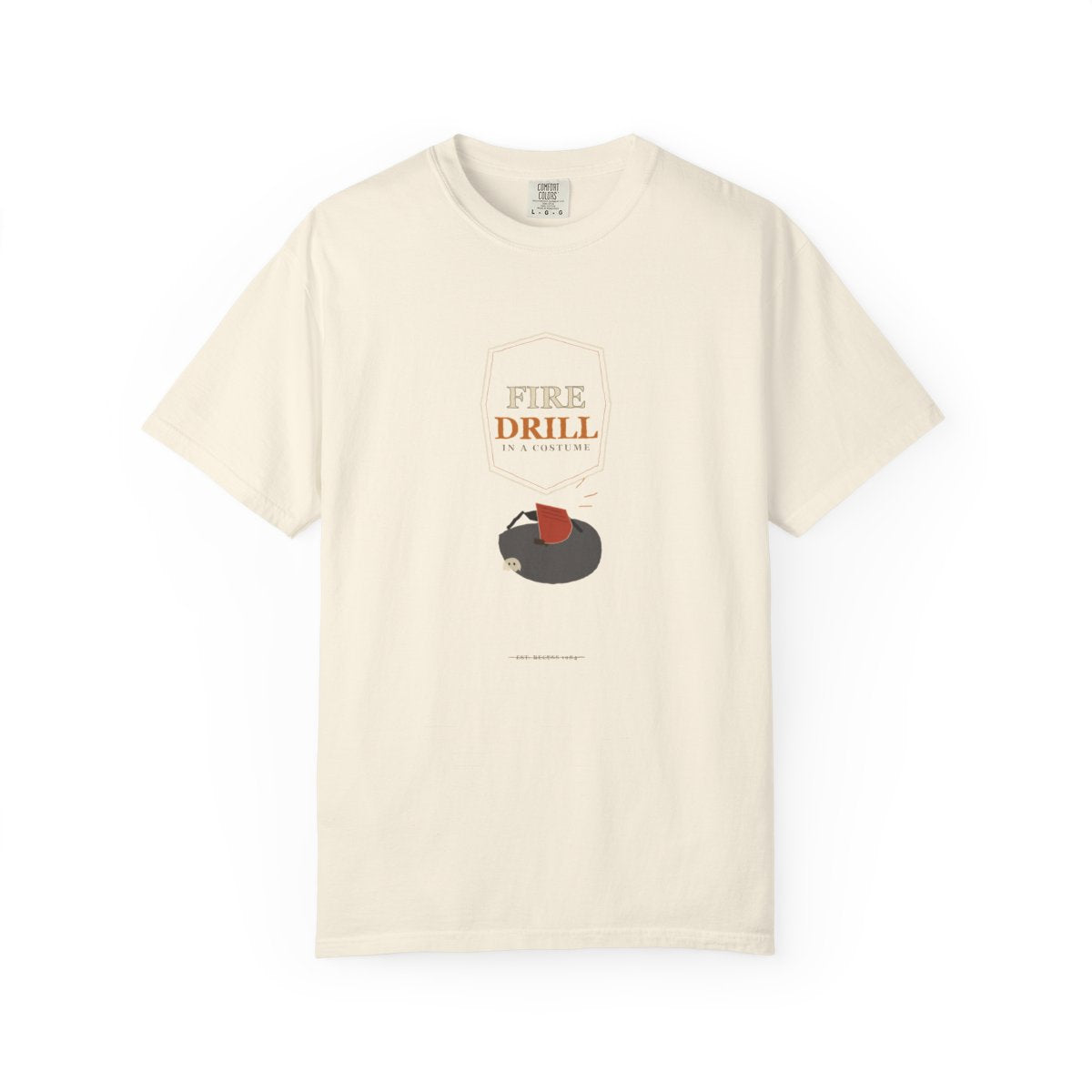 Fire Drill In A Costume Tee flat front in Ivory