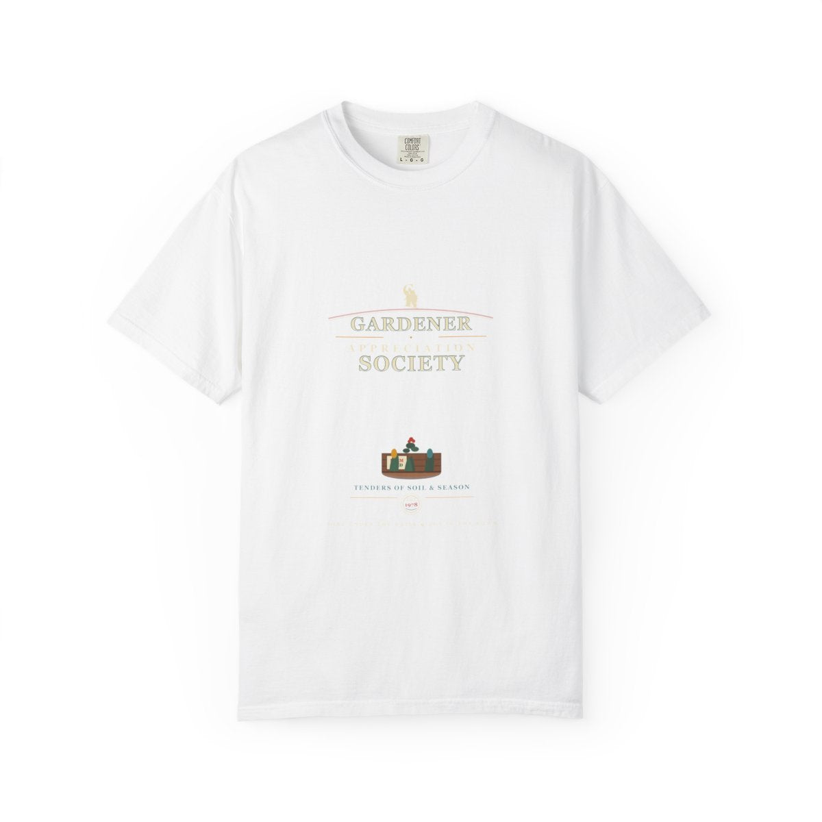 Gardener Appreciation Society Tee flat front in White