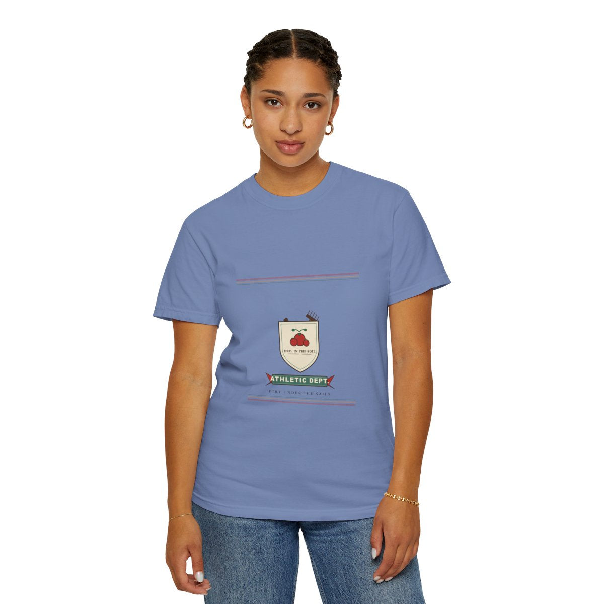 Gardener Athletic Dept. T-Shirt | 1970s Souvenir Tee Gardener Tee | Gift for Gardeners - Washed Denim